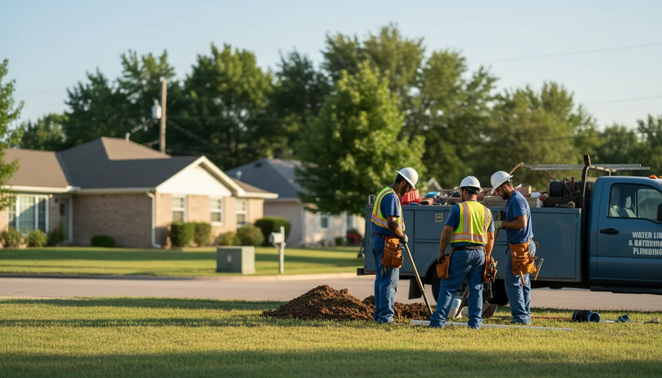 Residential water line and bathroom plumbing service in Noti, OR